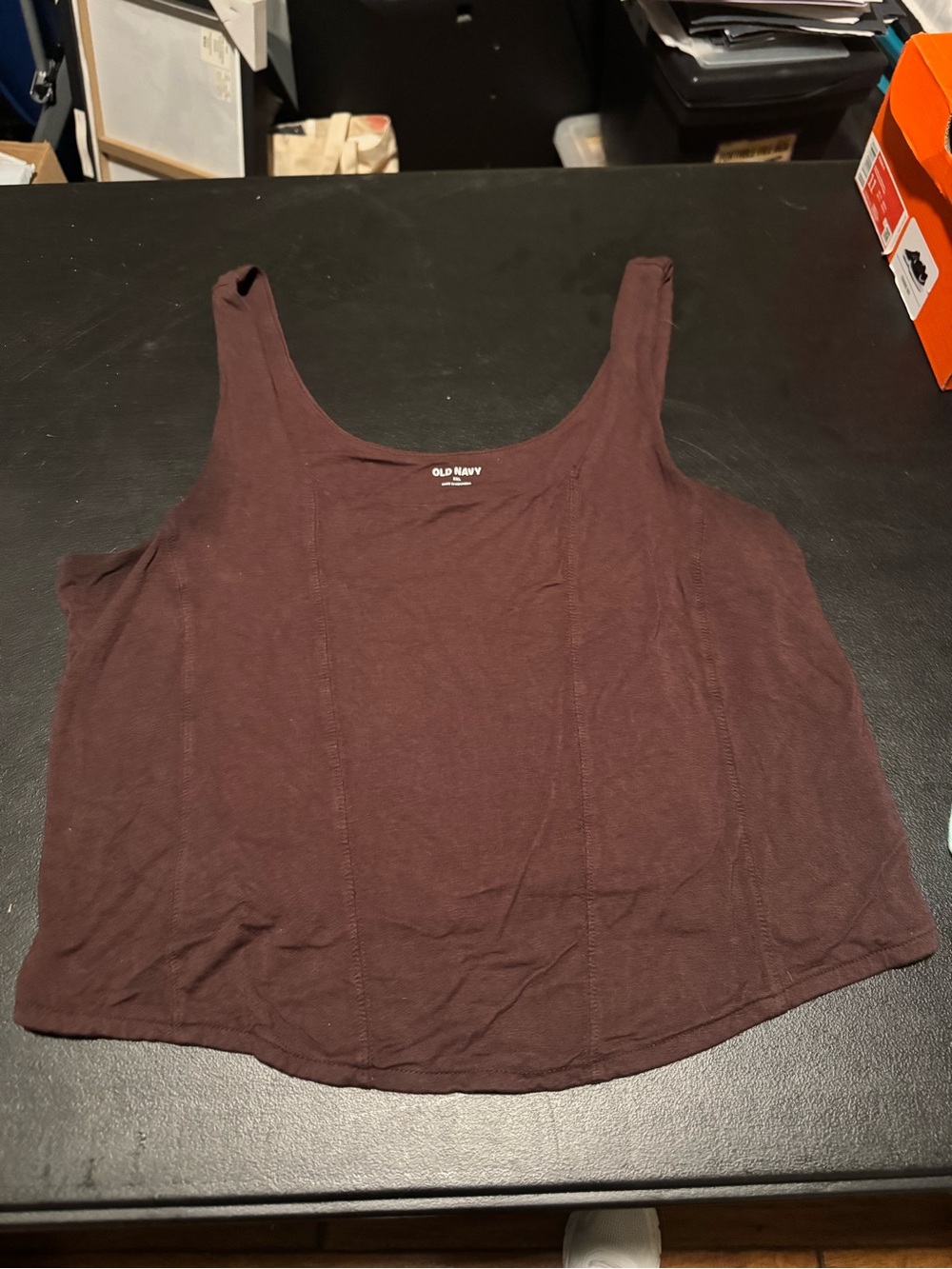 Old Navy Women's Dark Brown Scoop Neck Tank